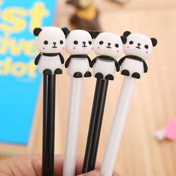 

1 PCS Cute Black White Panda Gel Pens Cartoon 0.5 mm Black Ink neutral Pen School Writing Supplies Stationery kids gift