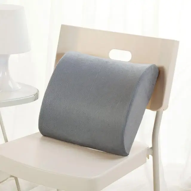 2 In 1 Bamboo Fiber Memory Foam Seat Cushion Back Cushion Slow Rebound Waist Support Set for Home Office Health Care Chair Pad 