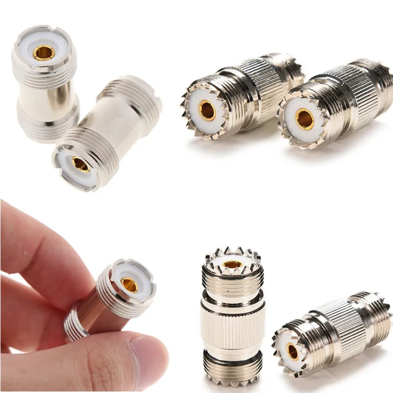 SO-239 PL259 UHF Female To Female RF Coax Cable Adapter Connector UHFKK M SO239 Coaxial Adapter Connector 1pc