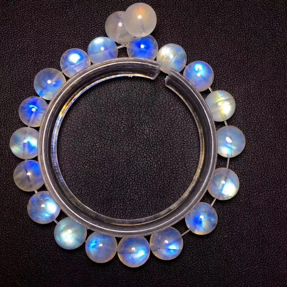 9 мм топ натуральный лунный камень синий светильник радужные хрустальные