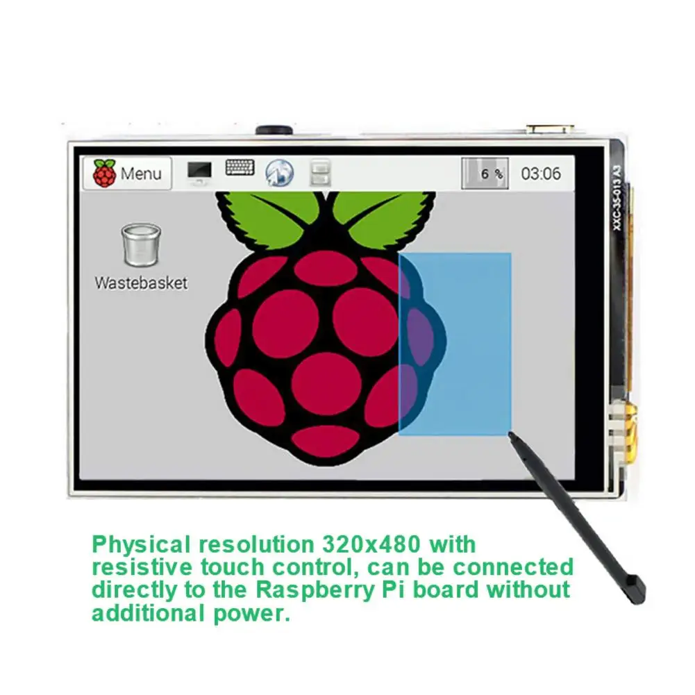 Touch Screen 3.5 Inch Display 320 X 480 Resolution TFT Monitor LCD With Case Heatsink Touch Pen For Raspberry Pi 4/4B Sadoun.com