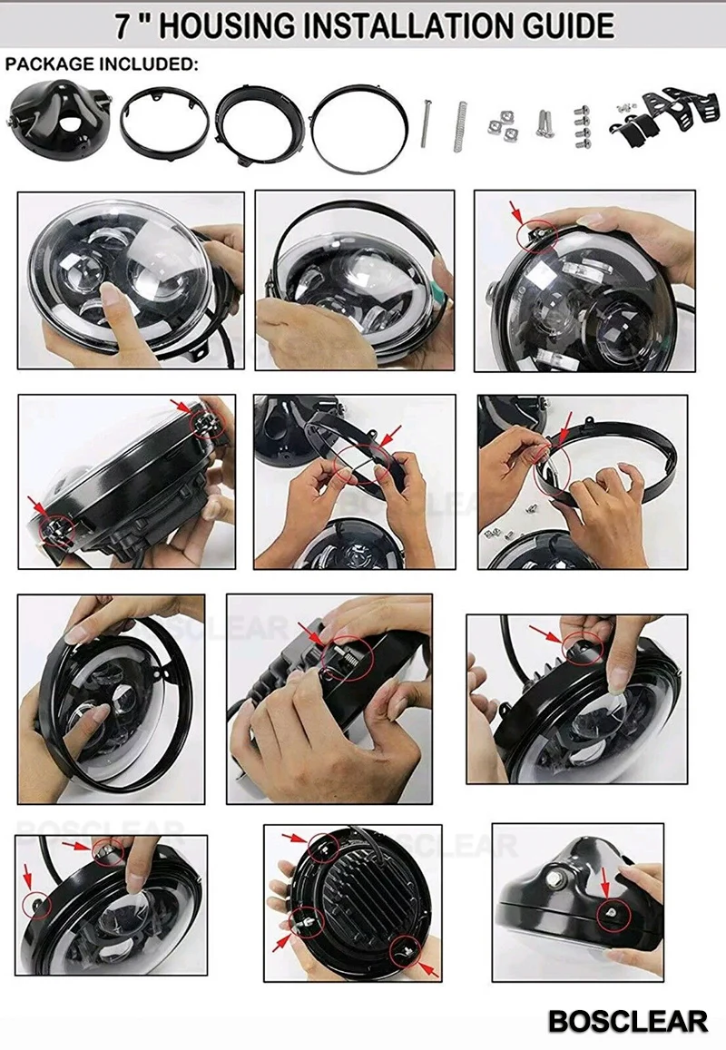 Мотоцикл Led ведро фары корпус Кронштейн для Honda Cb400/cb1300/cb250/cb600f/cb919 Hornet suzuki yamaha