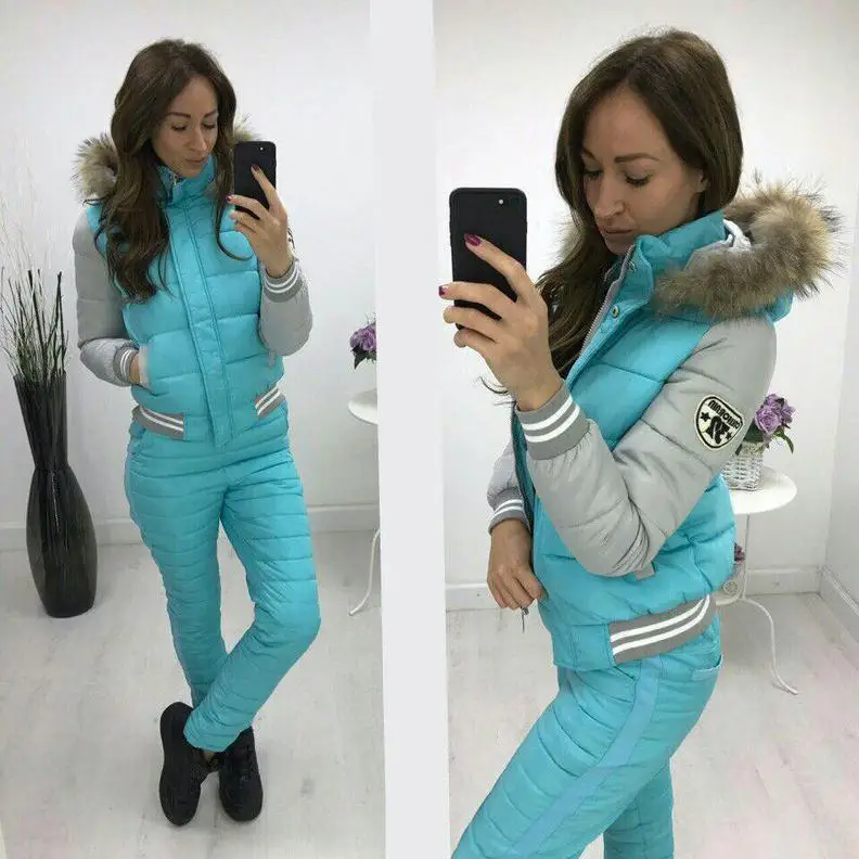 

2018 Winter New Style Thick Cotton Coat Two-Piece Set Supply of Goods AliExpress EBay