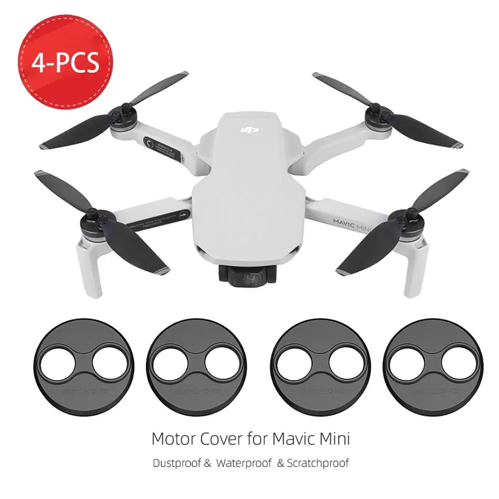 4 шт. крышка двигателя для Mavic Mini алюминиевый сплав влагостойкая анти-разбивающаяся Защитная крышка двигателя аксессуары - Цвет: Black