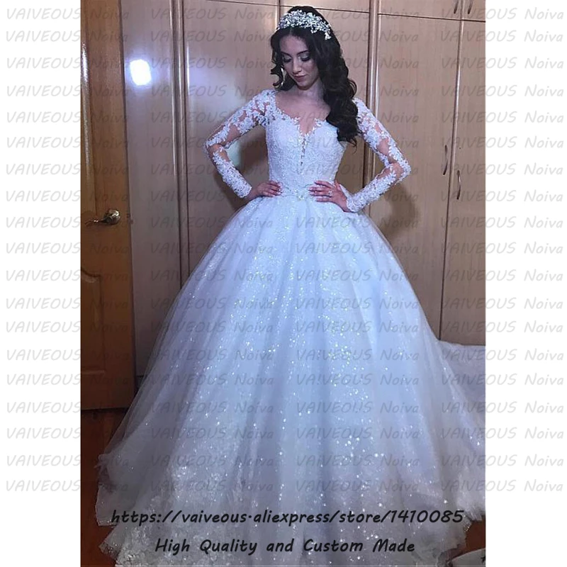 Свадебное платье размера плюс trajes de novia невесты в Дубае кружевное бальное с