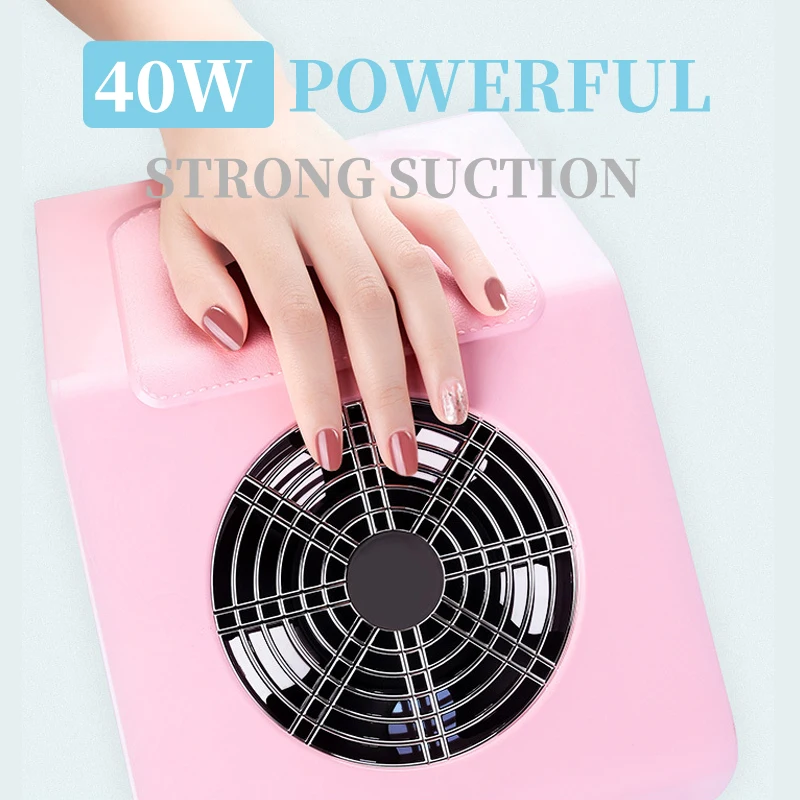 

Hot Sale Nail Fan For Art Salon Vacuum Cleaner Machine For Manicure Nial Dust Collector 40W Strong Power Fan For Nail