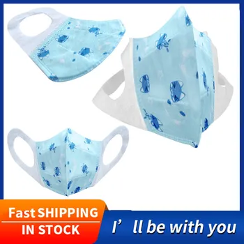 

Cute Print Adult Disposable Face Masks 3 Layers filter mouth caps Mouth Masks Widen Ear Strap Mask Blue mascarillas desechables