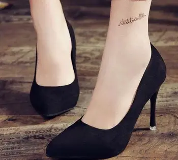 

YEELOCA 2020 Thin High Heel Pointed Toe Flock Wedding Green Sexy Heels WE810