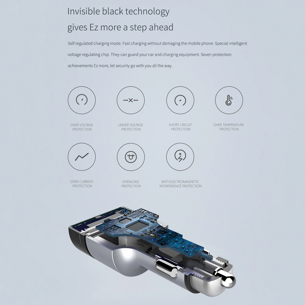 Ez More автомобильное зарядное устройство беспроводное умное Bluetooth быстрая зарядка