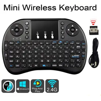 

2.4G Mini Wireless Keyboard Touchpad Combo with USB Interface Adapter 92-key Multimedia Control Keyboard for PC Android TV BOX