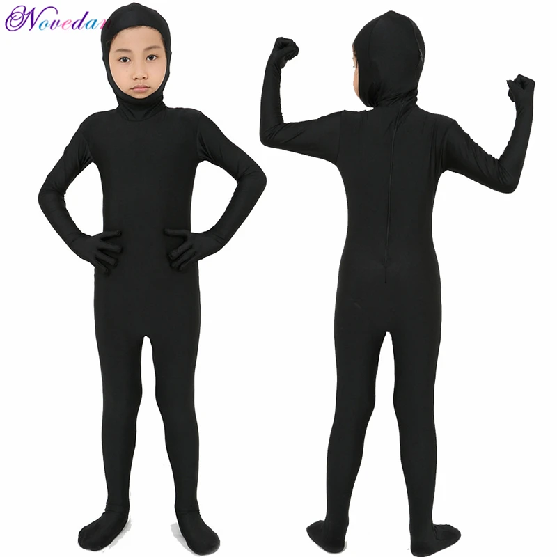 Детский комбинезон с открытым лицом из спандекса танцевальная одежда Zentai