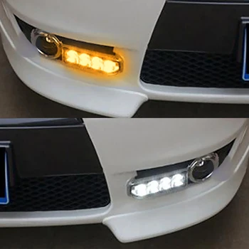 

CSCSNL 1 Pair 12V Car LED DRL Daytime running light case fog lamp for Mitsubishi Lancer EX 2009 2010 2011 2012 2013 2014