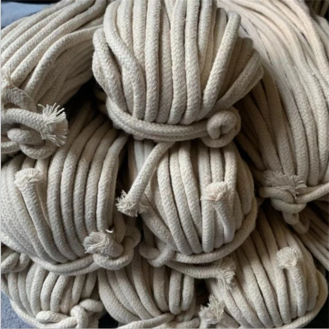 6mmx20m Braided Cotton Rope Macrame Rope Clotheslines DIY Wedding Decor  Craft Cord Camping Tying Garden Accessories Outdoor - AliExpress