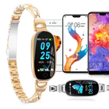 

F18H Waterproof Smart Bracelet Activity Sport Tracker Watch Blood Pressure Monitor Wristband Health Measurement Women Martwatch