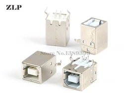 USB BF/90 graus placa de tomada de 180 graus perna dobrada b tomada fêmea usb b interface branco cola usb conector