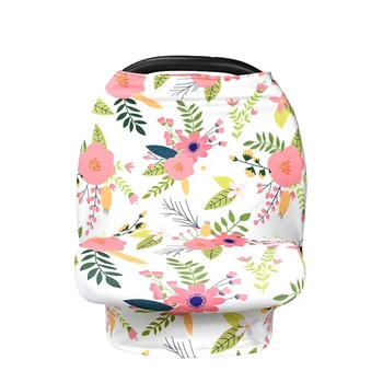 

Multi-Use Nursing Cover Baby Car Seat Canopy Shopping Cart Stroller Cover Stretchy Ultra Soft Infant Breastfeeding and Scarf G