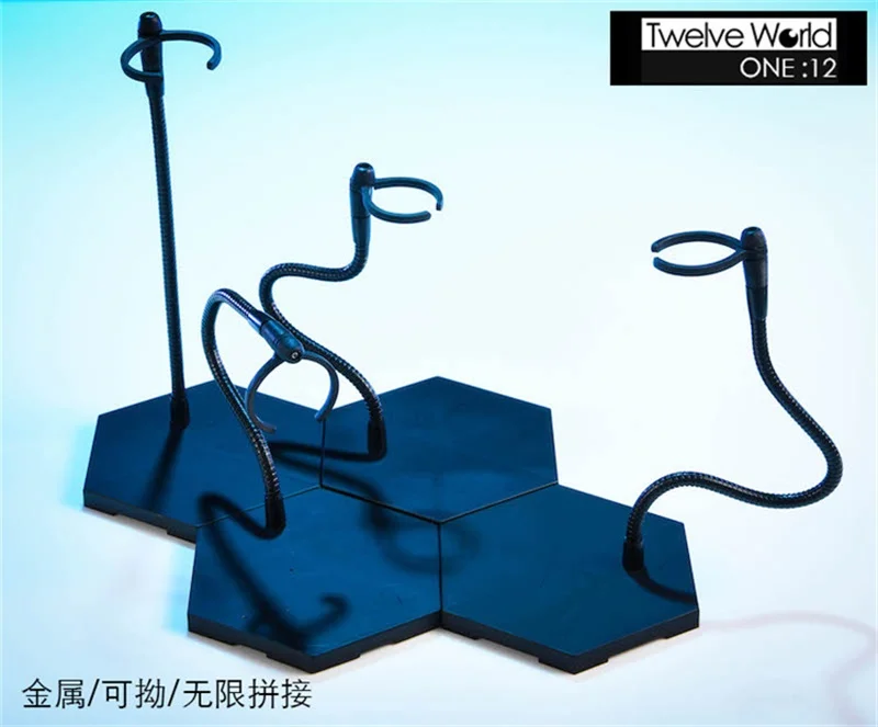 

TWTOYS 1/12 Scale Metal Snake Tube Bracket Dragon-Shaped Support Platform Unlimited Splicing Full Soldiers