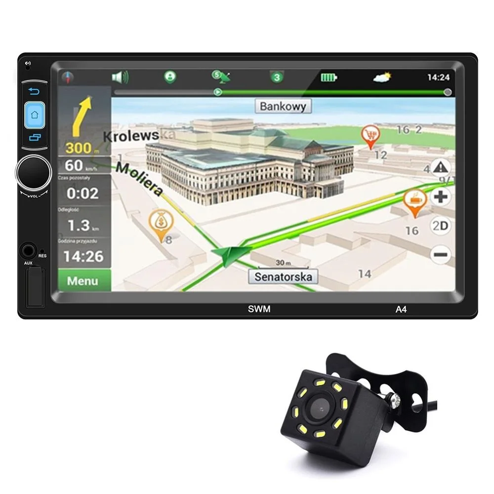 2 Din Android 8 1 автомобильный MP5 плеер 7 &quotсенсорный экран GPS Navi FM радио WiFi Bluetooth ГБ 16