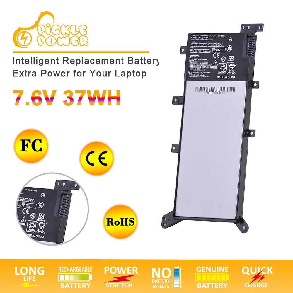 7.6V 37Wh C21N1347 Batteria Del Computer Portatile Per Asus X555 X555L X555La X555Ld F554L F555L X555Lb X555Lf X555Lj