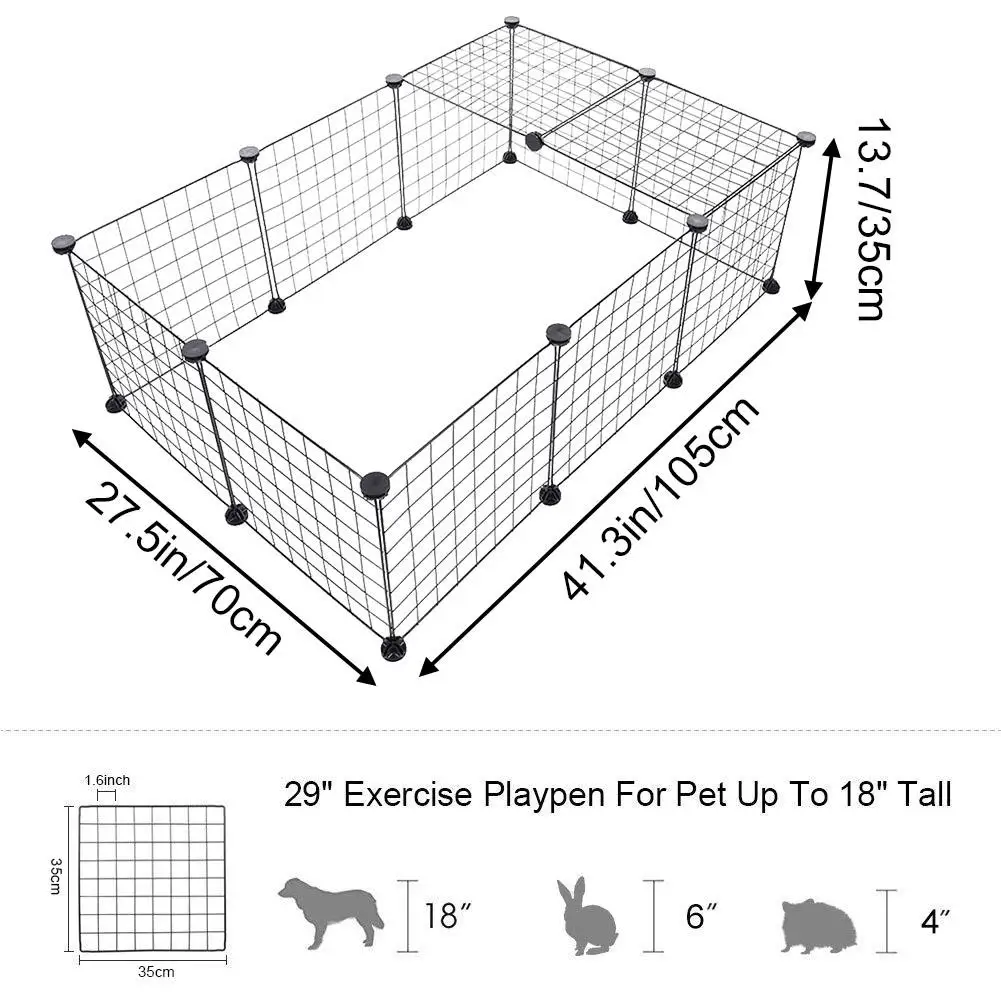 Складной загон для домашних животных железный забор щенок Конура упражнения небольшой загон для домашних животных клетка кролика товары для домашних животных