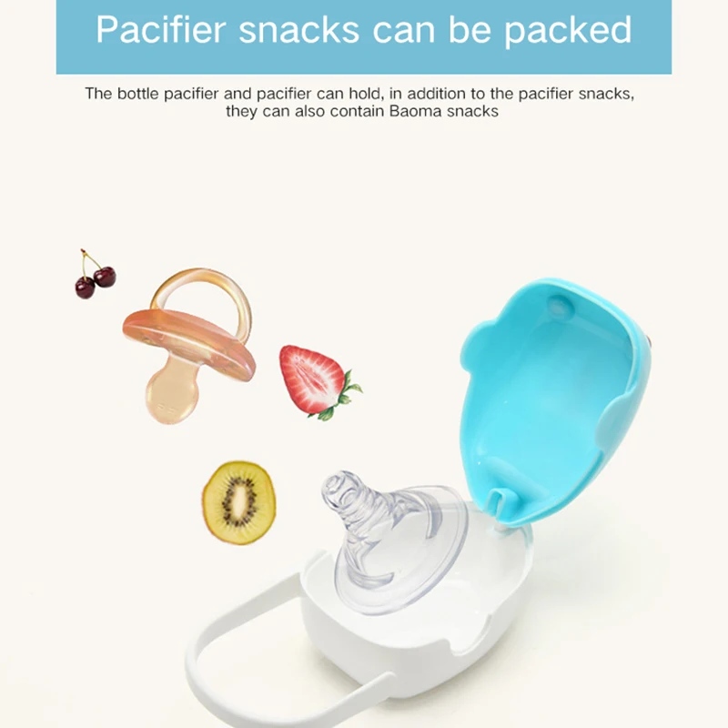 Baby Convenient Pacifier Storage Box Nipple Dustproof Soother Boxes Newborn Baby Cute Boxes Outdoor Portable