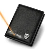 2024 Men Wallets Thin Name Engraving Genuine Leather MINI Men Purse ID Card Holder Classic High Quality Men Wallets 1