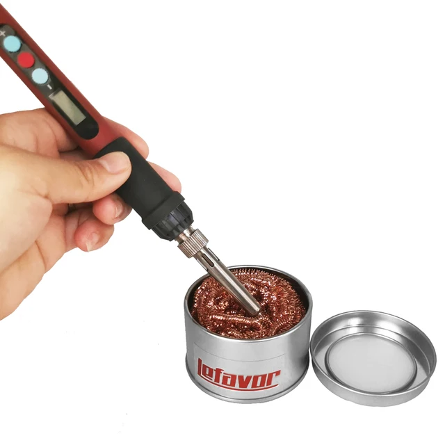 Soldering Iron 60W Adjustable Temperature Electric Solder Iron Rework Station Mini Handle Heat Pencil Welding Repair Tools Cleaning Ball