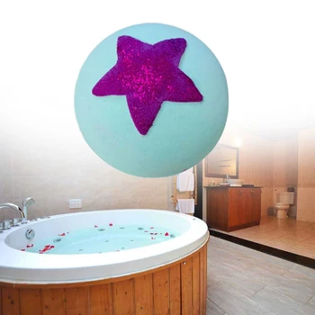 

6Pcs Glitter Star Natural Bubble Bath Bomb Salt Ball Essential Oil SPA Exfoliating Whiteing Moisturizing Body Cleaner