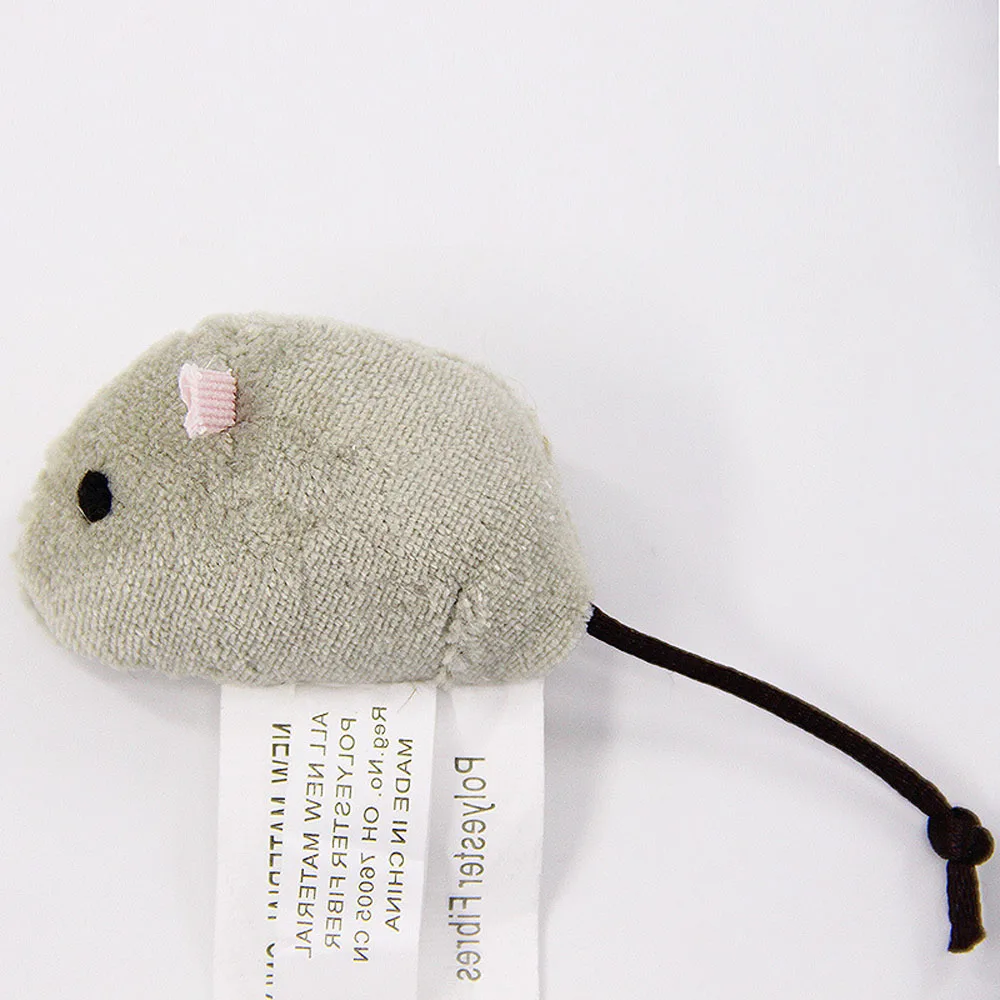 3pcs/set Plush Simulation Mice Toy Rat Squeak Noise Sound Pet Cat Toys Mouse Interactive Playing Supplies Pets Accessories