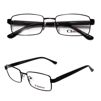 

Simple style square metal spectacle frame wide temple optical eyeglasses frames