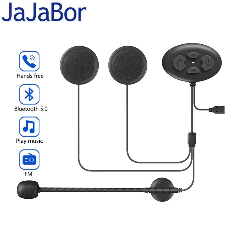 JaJaBor мотоциклетный шлем Bluetooth 5 0 гарнитура Handsfree Беспроводные наушники с