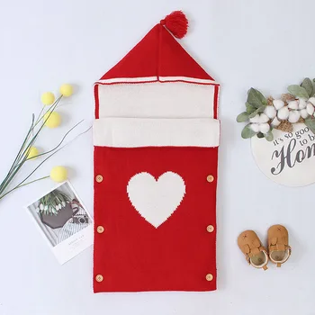 

LZH Ins 2020 Autumn New Baby Wrapping Layer Sleeping Bag Children Accessories Newborn Solid Color Love Wild Hooded Sleeping Bag