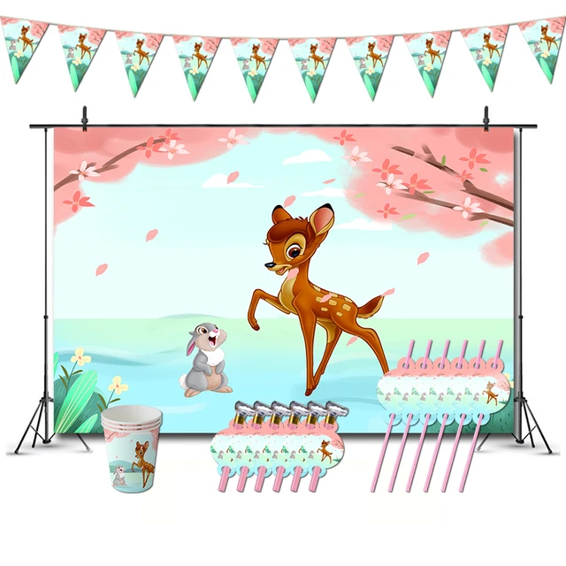 banderole à fanions anniversaire biche renne bambi décoration