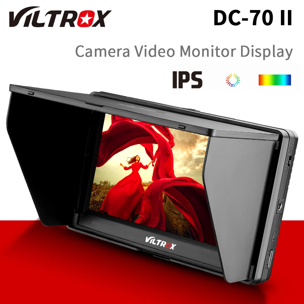 Viltrox DC-70 II DSLR Camera Field Monitor 4K AV Input IPS HD 1024x600 LCD Display Video Assist for Sony Nikon Canon