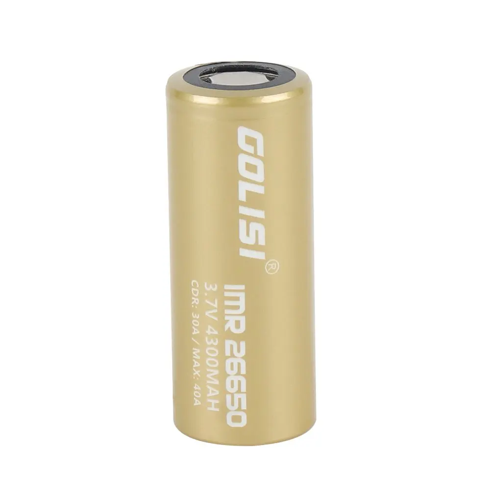 GOLISI S43 26650 Перезаряжаемые Батарея литий-ионный аккумулятор 4300mAh 3,7 V 35A большого потока энергии низкое внутреннее сопротивление для Светодиодный фонарики Налобные