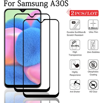 

2 Pcs Tempered Glass for Samsung Galaxy A30S Screen Protector Film for Samsung A70 A50S A50 A40 A30S A20 A10 Protective Glass