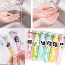 Портативная напольная Ручная стирка Ванна Душ ароматизированный конфетти блюдо вспенивание мини бумажный ломтик для путешествий Чистка цвет случайный TSLM2