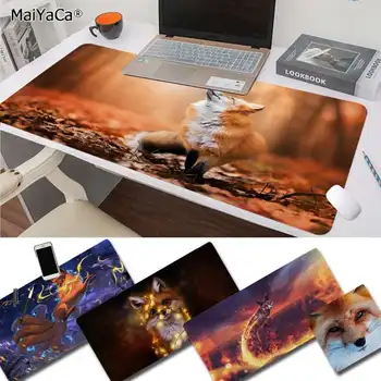 

MaiYaCa Cool New Fox In Autumn leaves forest Unique Desktop Pad Game Mousepad Free Shipping Large Mouse Pad Keyboards Mat