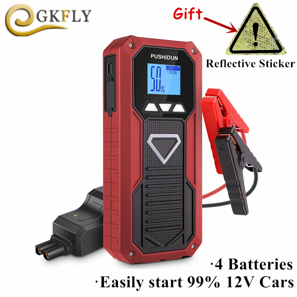 

2019 Emergency 800A Jumper Starer Power Bank Multi-Function 12V Starting Device Charger For Car 4 Batteries Booster Buster LED