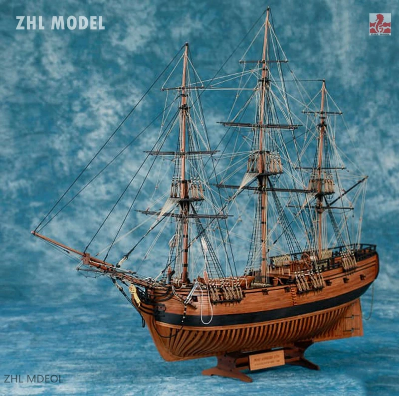 ZHL HMS Druid 1766 (2020 версия вишни) Весы 1/50 900 мм 35 4 "полный ребро Дерево Модель комплект