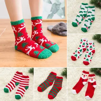 

Christmas Coral Fleece Socks Merry Christmas Decorations For Home Cristmas Ornaments Xmas 2020 New Year Decor 2021 Navidad Gift