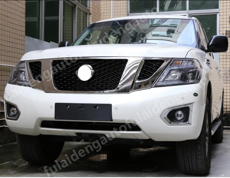 Для Nissan Armada Patrol Y62 2010- ABS хромированная рамка переднего бампера сетка решетка решетки автомобильные аксессуары