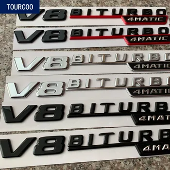 

1 Pair V8 BITURBO 4MATIC+ Emblem Badge Sticker for Mercedes Benz AMG w117 cla45 w205 c63 w212 e63 w207 w176 a45 x156 gla45