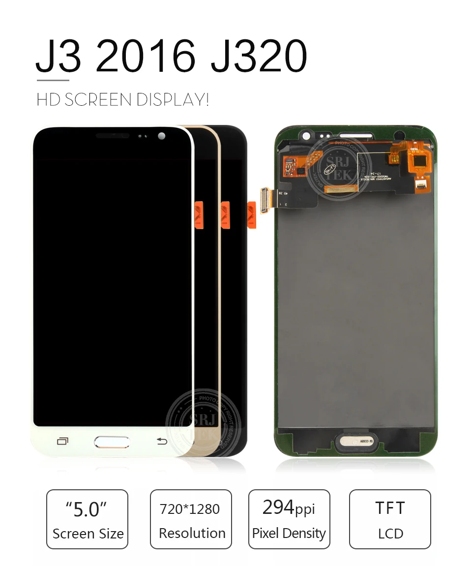 5," ЖК-дисплей для SAMSUNG J3, сенсорный экран с рамкой для SAMSUNG Galaxy J3, дисплей J320FN J320 J320F, ЖК-дисплей