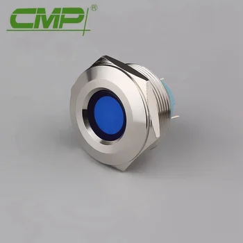 

Waterproof IP67 Flat Head Solder Terminal 25mm Indicator Lamp