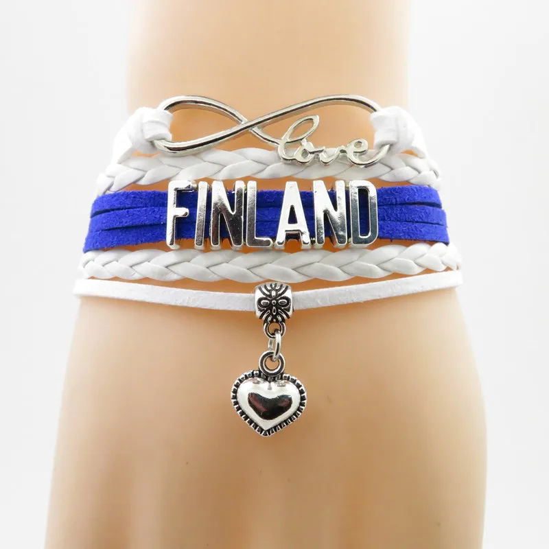 Модный финский браслет с сердцем браслет ручной работы love finland страна мужские и женские браслеты винтажный финский браслет