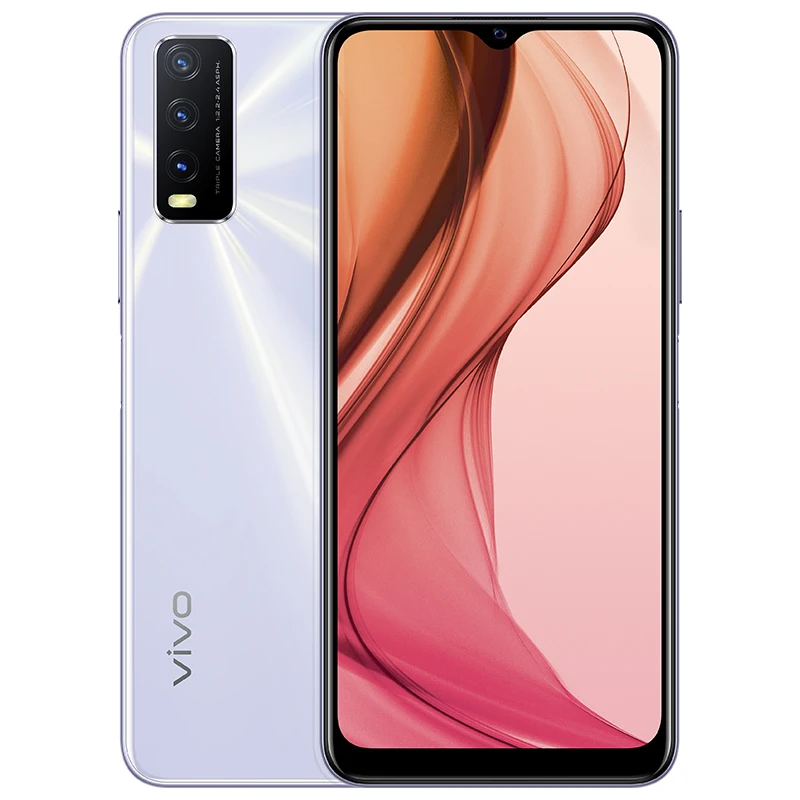 Stock Vivo Y30 4G LTE Smart Phone Fingerprint Face ID 5000mAh 18W Charger Snapdragon 460 8GB RAM 128GB ROM 6.51" IPS 4 Cameras best ram for gaming