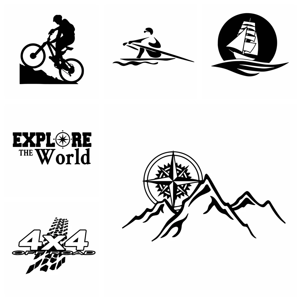 

Hot Sale Adventure Car Sticker Funny Wrap Vinyl For Rear view Mirror Head Engine Cover Win Auto Racing Decor Cars Accessories