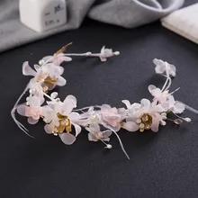 Свадебная тиара невесты перо цветок оголовье фотостудия с макияж свадебная тиара прямо с фабрики