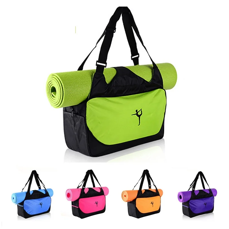

Multi functional Yoga Mat Bag Waterproof Yoga Bag for Gym Fitness Mat Canvas Yoga Backpack Shoulder Carriers (Mat not including)